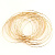 Браслет металлический тонкие кольца 12 шт золото