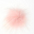 Натуральный меховой помпон с ниточкой 8 см жемчужно-розовый