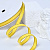 3/8“（9mm）Gold Metallic-Edge Grosgrain Ribbon 645 репсовая лента с золотым люрексом жёлтая