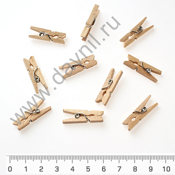 Прищепки 3,5 см 1000 шт деревянные однотонные 