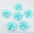 Основа заготовка корзины круглые из органзы 8 см 100 шт бирюза