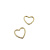 Подвеска-коннектор сердце в стразах родиевое покрытие 18 мм 2 шт золото Korea