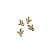 Подвеска-кулон родиевое покрытие "муха" в стразах 20 шт золото Korea