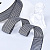 1"(25mm)Gingham Ribbon A307 лента тканевая гусинная лапка 10 ярдов чёрная