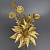 Новогодняя веточка 19*7 см L19-27 золото