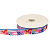 Лента репсовая 2,5 см 50 ярдов с рисунком розово голубая 5