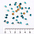 Стразы стекло в цапы 5 мм 15 гр бирюзовые
