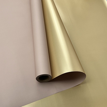 Плёнка корейская двухсторонняя 0.56*10м 65мкм пенка/золото 12