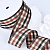 1-1/2"(38mm)Gingham Ribbon B001 лента атласная в клетку 10 ярдов бежево-коричневая