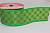 Лента декоративная с проволочным краем 5 см* 2,7 м зелёная 5/5