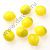Муляж лимона 2,5 см 200 шт. жёлтый