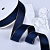 1"(25mm)Gold Metallic-Edge Grosgrain Ribbon 370 репсовая лента с золотым люрексом тёмно синяя