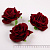 Бутон розы раскрытый бархатный 10 см 10 шт бордовый