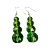 Серьги с хрусталиками зелёные
