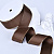 1-1/2"(38mm)Gold Metallic-Edge Grosgrain Ribbon 847 репсовая лента с золотым люрексом коричневая
