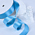 1"(25mm)Double Face Satin Ribbon 340 двухсторонняя сатиновая лента 10 ярдов голубая