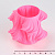 Фигурный стакан-горшочек пластиковый 7,5*5 см розовый