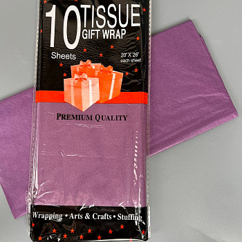 Бумага тишью 50*66 см 10 шт. фиолетовый 7657