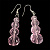 Серьги с хрусталиками розовые