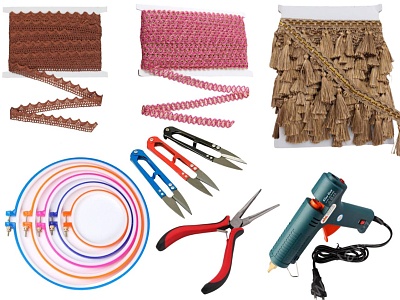 Инструменты и материалы для рукоделия и шитья