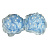 Бант на резинке "Пион" с бусинами 10 см 2 шт голубой 285