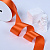 1 1/2"(38mm)Double Face Satin Ribbon 750 двухсторонняя сатиновая лента 10 ярдов оранжевая