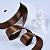 1"(25mm)Single Face Satin Ribbon 847 односторонняя сатиновая лента 10 ярдов коричневая