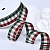 1"(25mm)Gingham Ribbon B016 лента атласная в крупную клетку 10 ярдов бордово-зелёная
