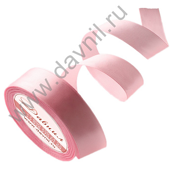 Лента атласная 4 см*25 ярдов розовая 090