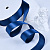1"(25mm)Single Face Satin Ribbon 365 односторонняя сатиновая лента 10 ярдов синяя