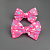 Бант для волос "маленькая принцесса" на резинке ярко розовый 2 шт бабочки 