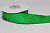 Лента жаккард цветок с веточкой бесконечности 3,8 см 25 ярдов зелёная
