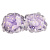 Бант для волос "Мгновение весны" 10 см со стразами 2 шт сиреневый