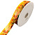 Лента репсовая 2,5 см 50 ярдов с рисунком жёлтая 2