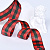 1"(25mm)Gingham Ribbon A401 лента атласная в крупную клетку 10 ярдов красно-чёрная