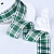 1-1/2"(38mm)Gingham Ribbon B018 лента атласная в клетку 10 ярдов зелёная