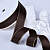 1"(25mm)Gold Metallic-Edge Grosgrain Ribbon 850 репсовая лента с золотым люрексом коричневая