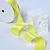 1 1/2"(38mm)Double Face Satin Ribbon 525 двухсторонняя сатиновая лента 10 ярдов жёлтая