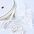 3/8“（9mm）Gold Metallic-Edge Grosgrain Ribbon 810 репсовая лента с золотым люрексом айвори
