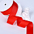 1-1/2"(38mm)Grosgrain ribbon 235 репсовая лента 23 ярда алая