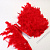 Перо петуха на ленте 15 см 5 метров красное