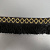 Тесьма 35 мм бахрома чёрная с золотом 10 ярдов