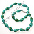 Бусы 18 мм капля имитация камня бирюза 45 см зелёные