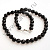 Бусы 10 мм граненные 45 см чёрные																											