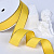 1"(25mm)Gold Metallic-Edge Grosgrain Ribbon 645 репсовая лента с золотым люрексом жёлтая