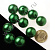 Бусины под жемчуг "Круг" d=18 мм 400 г зелёные