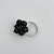 Кольцо с хрусталиками цвет черный 2
