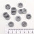 Пуговица 14 мм серая 30 шт