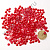 Полубусины под жемчуг клеевые 6 мм 400 гр красные с перламутром 
