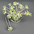 Шпильки для волос цветок из страз 15 мм 20 шт зеленые 26/5
